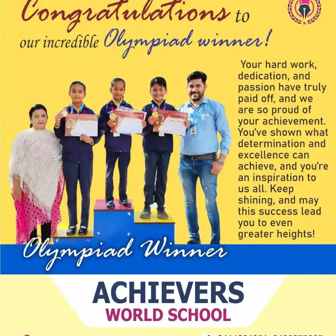 Achievers World School Olympiad Winners