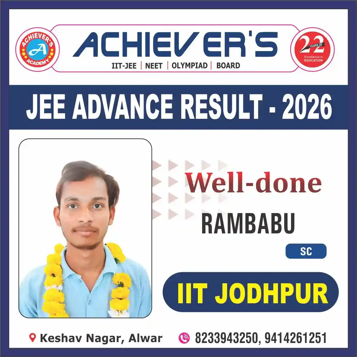 Rambabu - IIT Jodhpur - JEE Advance 2026